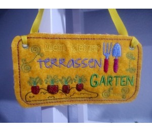 Stickserie ITH - Schilder Terrasse